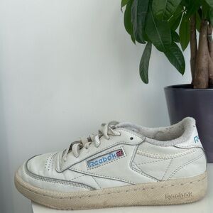 Women Size 6.5 Reebok Club C 85 Casual Classic Sneakers Chalk Leather